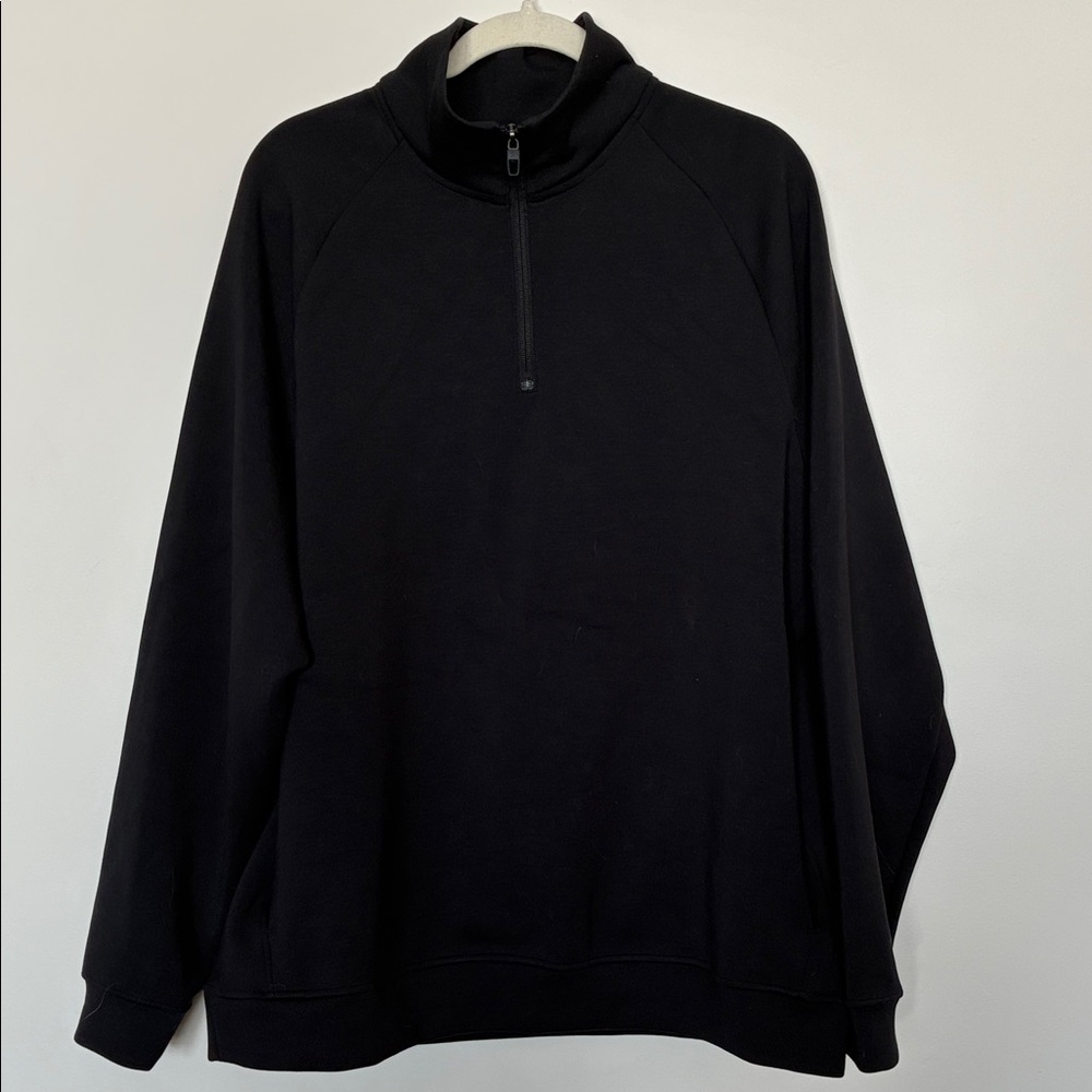 Lulu Lemon Men's Black Half-Zip Sweater Pullover